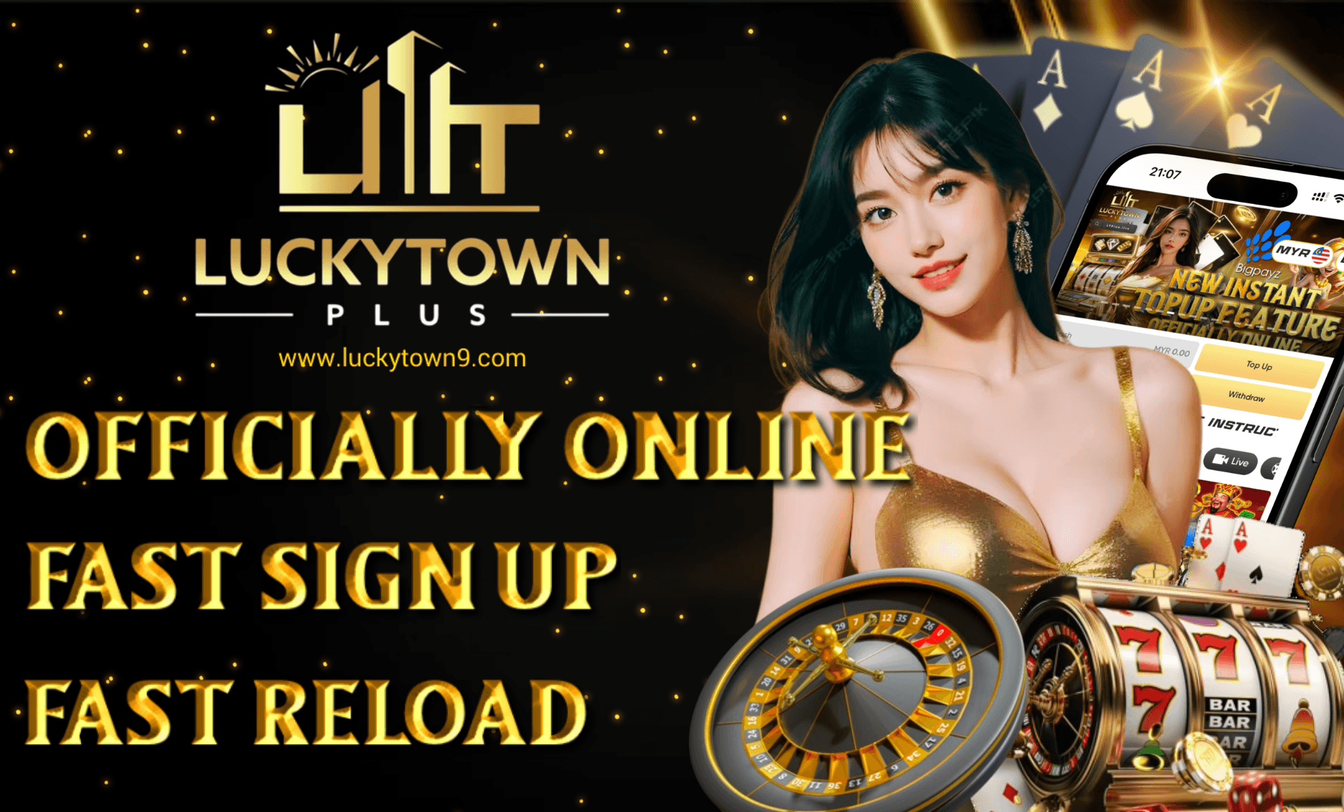 Lucky Town Banner